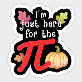 Fun Halloween Thanksgiving Pumpkin Pi Teacher Fall Leaves Sticker